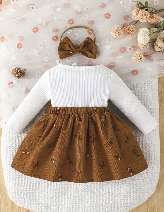 Vestido 2-en-1 para Niñas con Mangas Voladoras